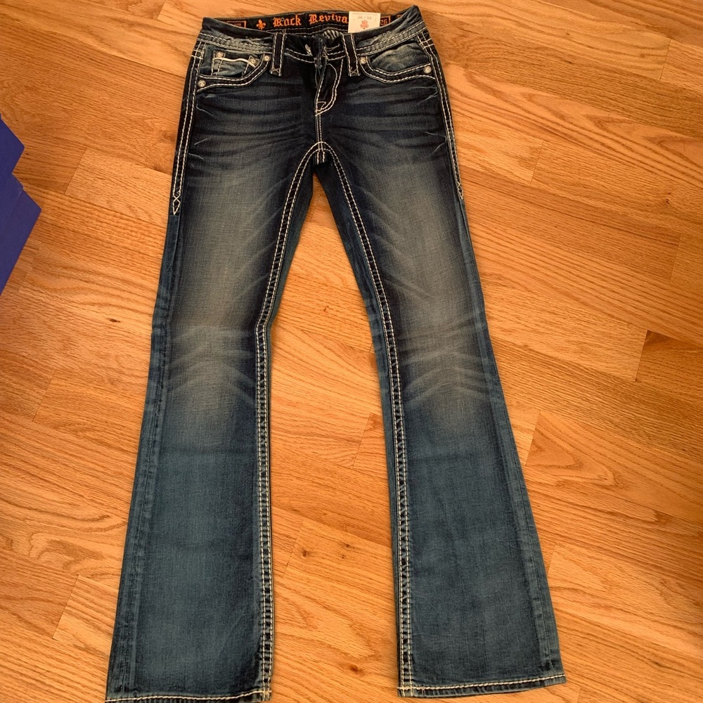 Rock Revival for Buckle Women's Dark Blue Boot Cut Jeans
